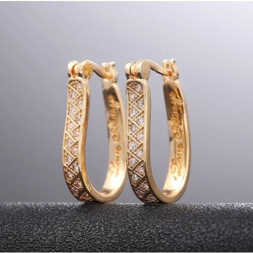 ANGLANG Fashion Women Drop Dangle Huggie Hoop Earrings Micro Paved CZ Anniversary Birthday Fine Gift Daily Accessory