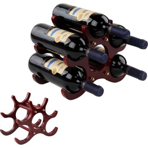 1Pc Creative Wooden Wine Rack Cabinet Bottle Display Shelf Living Room Decorative Wine Glass Holder