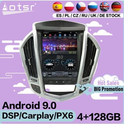 128G Carplay Tesla Screen Multimedia Auto Stereo Android 9 Player For Cadillac SRX 2009 2010 2011 2012 GPS Navi Radio Head Unit