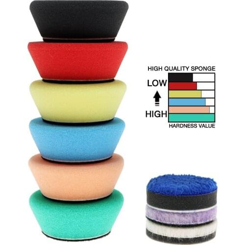 2 inch car polishing sponge board, coarse, medium and fine, restore the sponge set for RO/DA automatic polishing machine