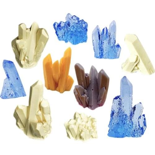 3D Crystal Column Silicone Molds Candy Chocolate Crystal Aroma Stone Moulds DIY Handmade Ashtray Candle Holder Clay Craft Moulds