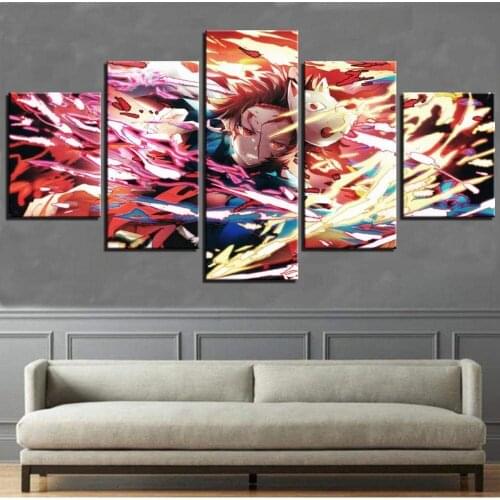 5 Piece Wall Art Canvas Anime Manga Figure Pictures Vampire Killer Posters And Prints Home Living Room Decoration Paintings