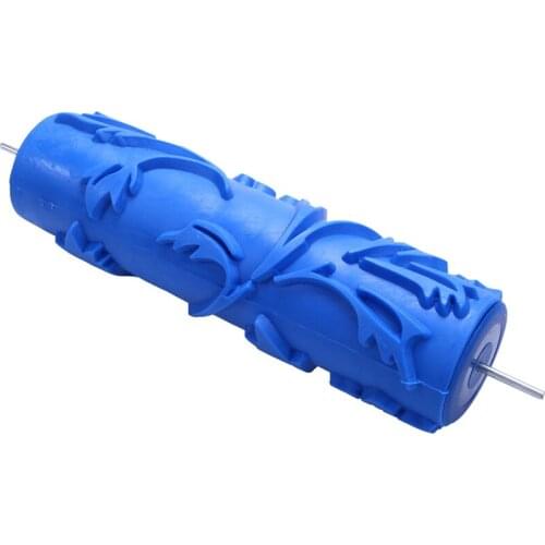 7Inch 3D Rubber Wall Decorative Painting Roller Patterned Roller Wall Decoration Tools Without Handle Grip Rose Roller