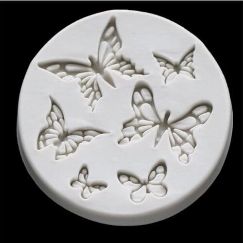 8.3*7.5*0.8CM DIY Sugar Craft Cake Vintage Petal Butterfly Cake Silicone Mold Fondant Mold Cake Decorating Tools Gum Paste Mold