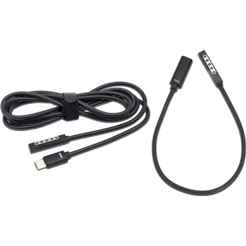 T3EE USB C Type C Female Or Male Power Supply Charger Adapter Charging Cable Cord for Surface Pro 1/ 2/Surface RT