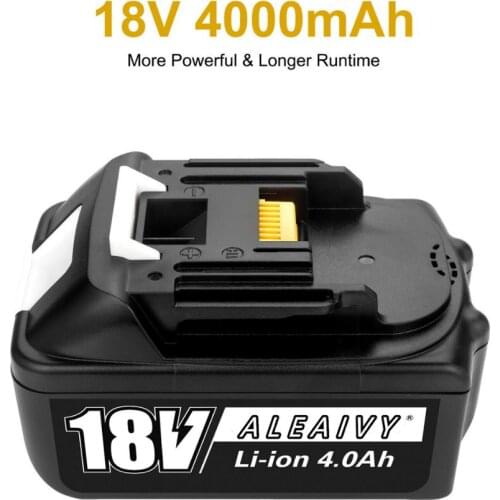 Original 18V 4.0Ah Rechargeable Battery Li-Ion Battery Replacement Power Tool Battery for MAKITA BL1880 BL1860 BL1830 +Charger