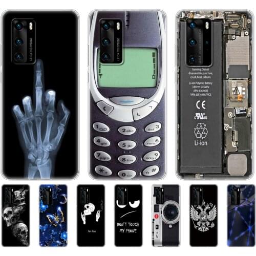 Case For Huawei P40 Case Soft Silicon TPU Phone Back cover for Huawei P40 Pro P40Pro P 40 Bumper Fundas Skin shockproof black