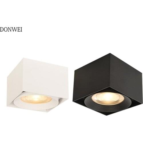 DONWEI Surface Mounted COB LED Downlight 7W/12W/15W AC85V-265V led Ceiling Spot Light Nordic Lighting For Kitchen Livingroom