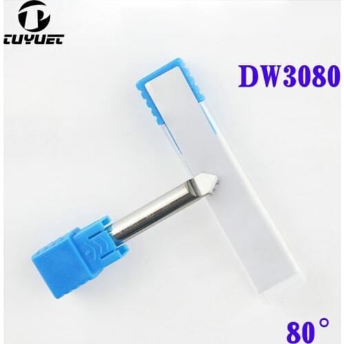 DW3080 HSS Carbide End Mill Tungsten Steel Double-sided Flat Drill D6x80°x40*1T 80°-1F Milling Cutter