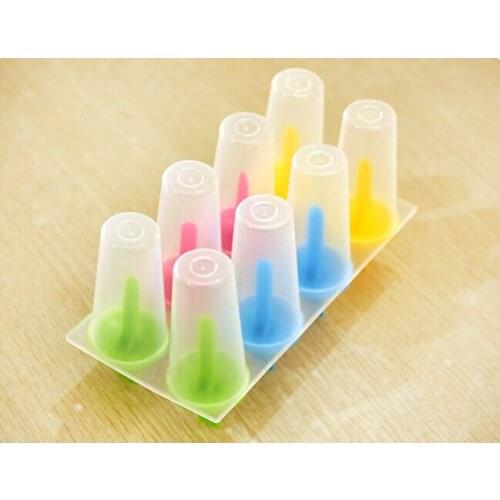 1PC 8Pcs Tube Ice Cream Popsicle Molds Cooking Tools Rectangle Shaped Reusable DIY Frozen Ice Cream Pop Baking Moulds KB 1369