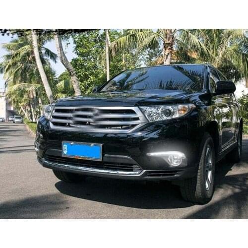 Chrome LED daytime running light DRL for Toyota Highlander Kluger 2011 2012 2013