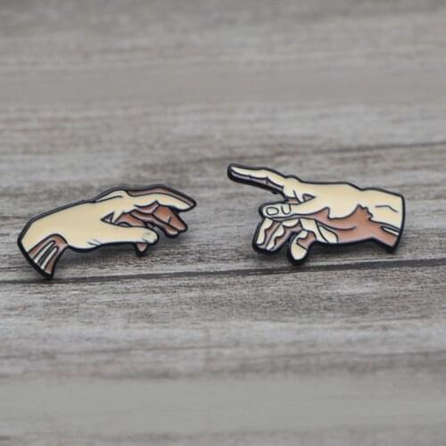 L1419 2pcs / set Creation of Adam Art Enamel Pins and Brooches Lapel Pin Backpack Bags Badge Clothes Decoration Gifts