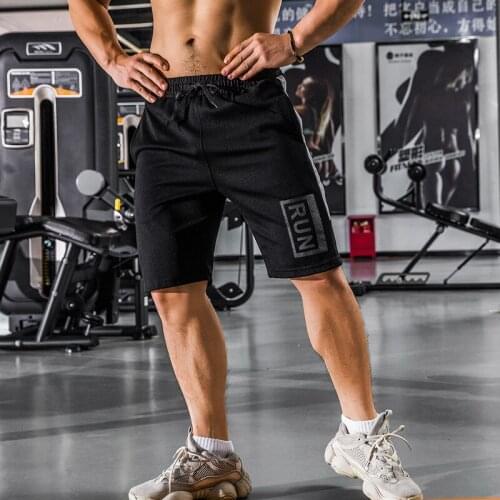 Summer fashion Running Shorts for Men Sports Loose breathable Quick Dry Shorts for Training Gym Jogging knee pants