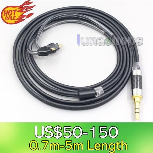 LN007095 2.5mm 4.4mm XLR 3.5mm Black 99% Pure PCOCC Earphone Cable For HiFiMan RE2000 Topology Diaphragm Dynamic Driver