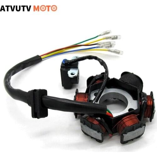 Motorcycle AC Magneto Stator For Gy6 125cc 150cc 6 Coil 6 Pole 5 Wire ATVS Go Kart Scooters