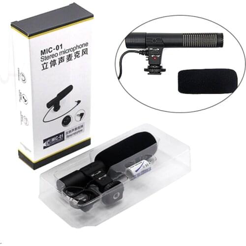 Mic-01 3.5mm Recording Microphone Digital Video DV SLR Camera Studio Stereo Camcorder for Canon Nikon Pentax Camera