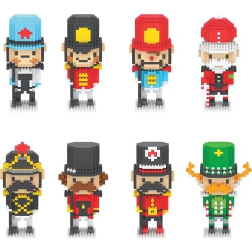 Micro Building Block Bricks British Soldier Action Figures Assembly Toys Educational Guards Army Nutcracker DIY Model For Blocks