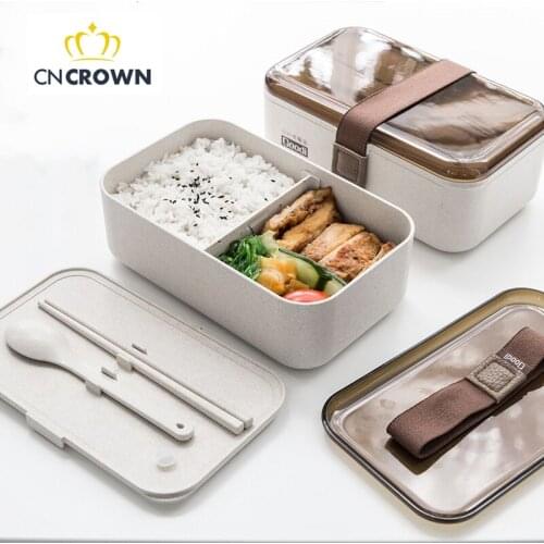 Microwave Lunch Box Healthy Material Lunch Boxes Dinnerware Food Storage Container Children Kids School Portable Bento Box