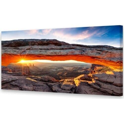 Wall Art Decor Large diamond painting Arch Bridge Sunset Dusk Scenery Modern Painting Artwork for Office Wall Home Decor L805