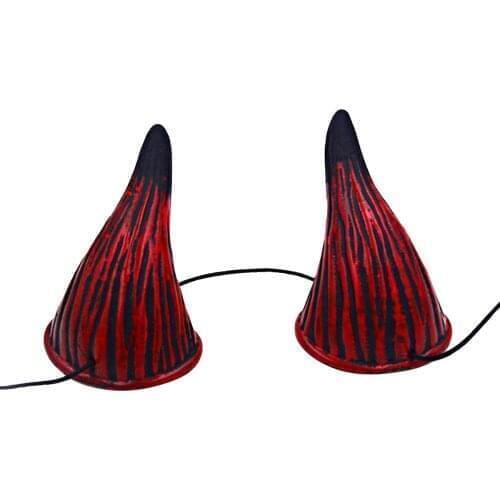 Novelty Ox Bull Devil Horn Headband Funny Cosplay Costume for Halloween Adjustable Plastic Hairband Adult Kids Party Photo Props