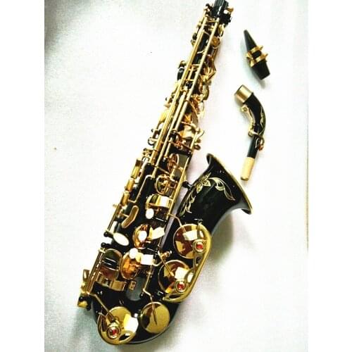 Alto Saxophone black gold key and Hard box