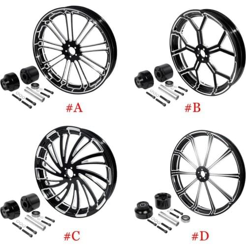 Motorcycle 26"x3.5" Front Wheel Rim Hub Single Disc For Harley Touring Road King 2008-2019