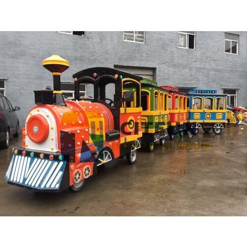Popular Trackless Train ride for children amusement park, tourist train, Electric Kids train for sale HC-012C