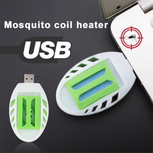 Portable Mosquito Killer Electric Mosquito Repeller Incense Heater USB Green+White Plastic Sleep Flies Pest Control