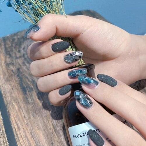 Sugar Nail Powder Hair Wool Black White Shine Nail Decoration Art DIY Pigment Pigment Holographic Nail Dust Glitter supplie H9D0