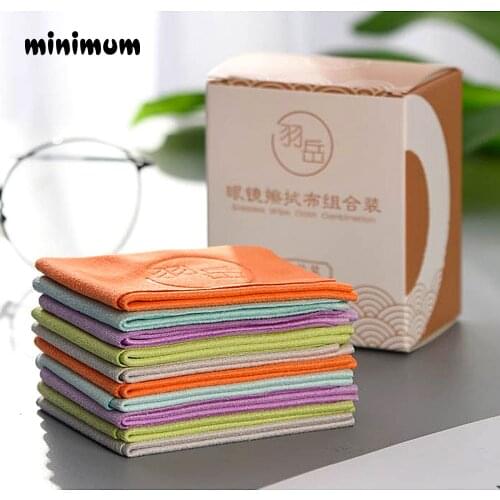 10 pcs/lot Eyeglasses Chamois Sunglasses Cleaner Microfiber Glasses Cleaning Cloth For Lens Phone Screen Cleaning Clothes Wipes