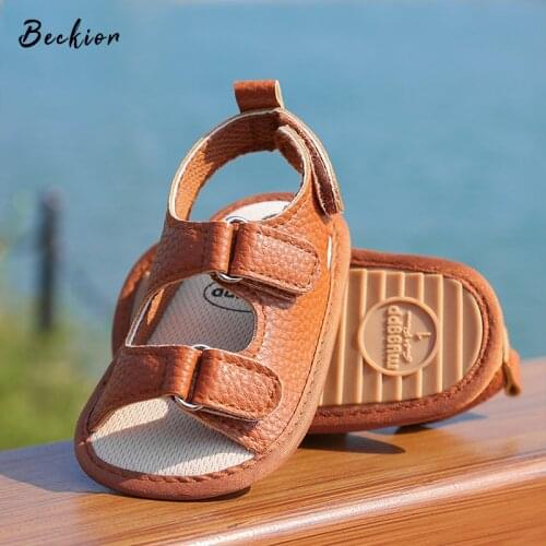 New Canvas PU Baby Non-Slip Sandals Child Summer Boys Fashion Sandals Sneakers Infant Shoes 0-18 Month Baby Shoes Crib