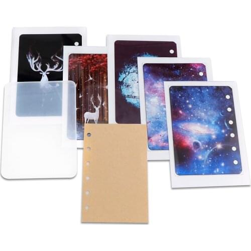 Handmade A7 Notebook Silicone Mold Antelope Whale SKY Transparent Material Filling DIY Resin Book Mold Epoxy Silicone Mold