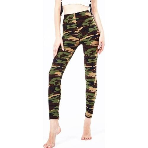 DICHSKI High Waist Camouflage Leggings Push Up Sport Women Fitness Running Gym Pants Girl Ankle-Length Breathable XXL Bottom
