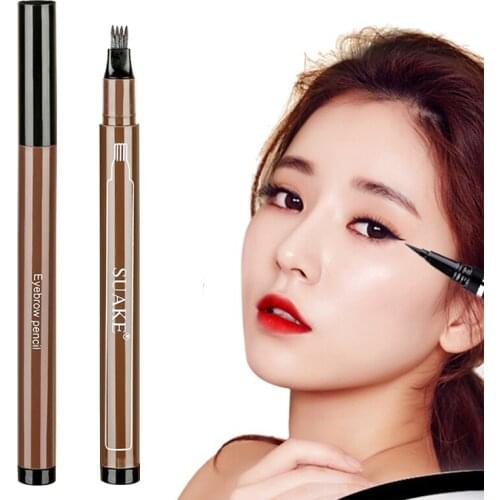 SUAKE 4Heads Fork Tip Eyebrow Tattoo Enhancer Pen Microblading Makeup Ink Sketch