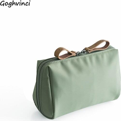 Cosmetic Bags Solid Simple Waterproof Make Up Portable Fashion Ins Cute Large Capacity Beauty Multi Function Hot Selling Ulzzang