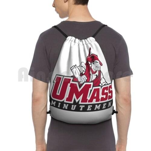 Umass Amherst Minutemen Backpack Drawstring Bag Riding Climbing Gym Bag Umass Amherst Minutemen Massachusetts Mass College