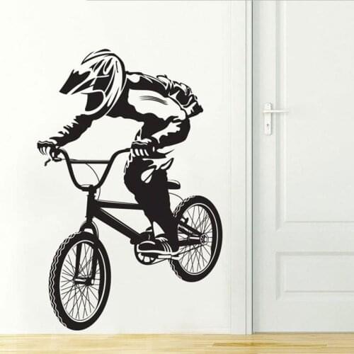 Bicycle Bike Wall Sticker Cyclists Hobby Vinyl Home Decor For Boys Room Removable Art Decal Mural Wallpaper