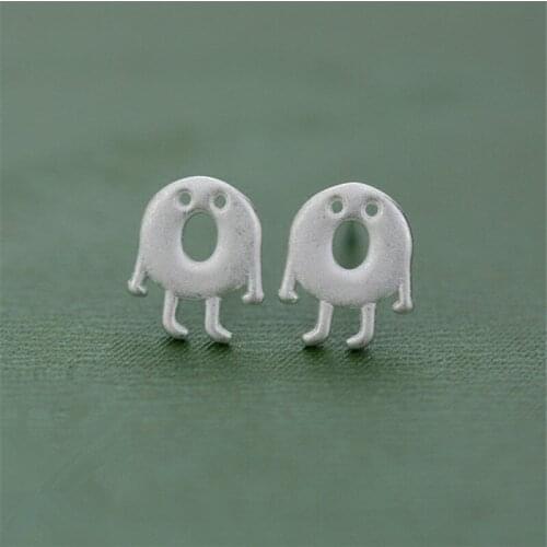 Lovely 925 Silver Cookies Stud Earrings For Women Girl Cute Donut Funny Emoticon Best Chrismas Gift Fashion Jewelry ES135