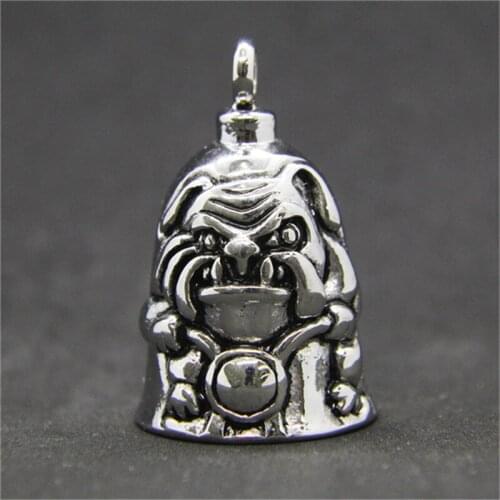 1pc Newest Lovely Dog Bell Pendant 316L Stainless Steel Polishing Cool Men Punk Bell Pendant