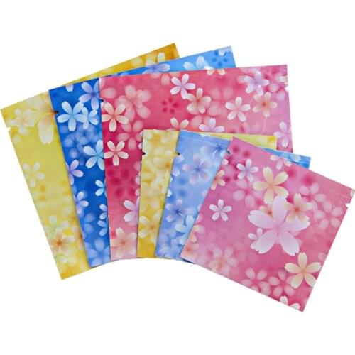 Printed aluminum foil bag herbal tea pack small bubble skin care products eye mask powder liquid portable bag 100pcs
