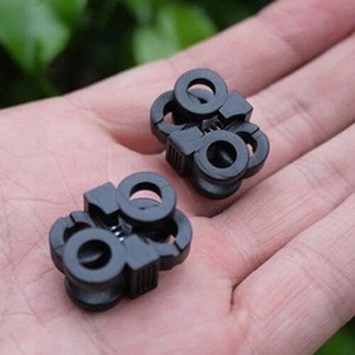 2PCS EDC Camping Umbrella Rope Adjust Buckle Tactical Outdoor Hiking Boots Shoes Shoelace Tightening Non-slip Buckle Clip FW018