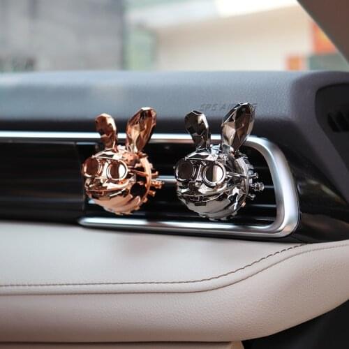 2021 Newest Bulldog Car Air Freshener Creative Cool Rascal Rabbit Pattern Car Perfume Vent Clip Cool Car Fragrance Car Freshener