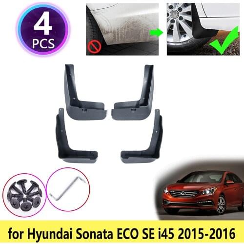 4 PCS for Hyundai Sonata i45 LF ECO SE 2015 2016 Rear Mudguards Mudflaps Fender Guards Splash Mud Flaps Cladding Car Accessories