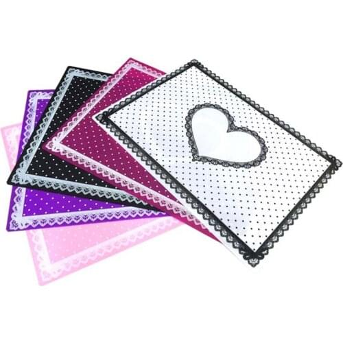 40*30cm New Foldable Mat Salon Manicure Practice Silicone Pillow Hand Holder Cushion Lace Table Washable Nail Art Tool