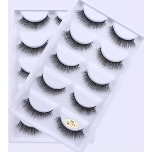 5 Pairs 3D Natural Cross False Eyelashes Long Messy Makeup Fake Eye Lashes Extension Make Up Beauty Tools maquiagem