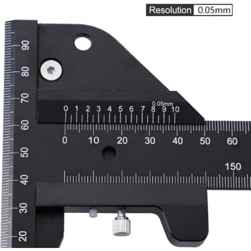 Aluminum Alloy Scale Metric Measure Scribing Ruler Woodworking Marking Tool