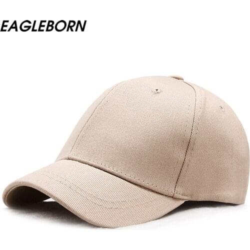 EAGLEBORN New Baseball Cap Men Women Short Brim Hat Baseball Cap Equestrian Peak Cap Solid High Quality Black White Beige Hat