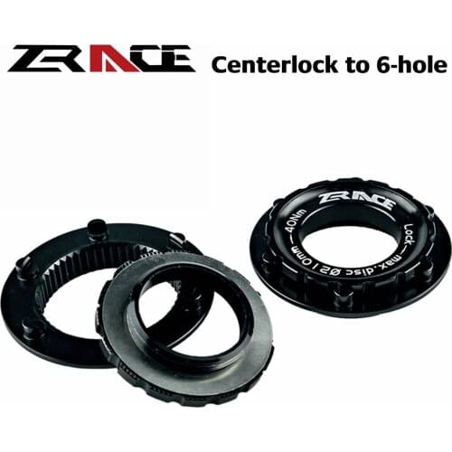 ZRACE Bicycle Bearing Centerlock To 6-Hole Adapter, Aluminum Alloy Center Lock Conversion 6 Hole Brake Disc, Center Lock 6 Bolt