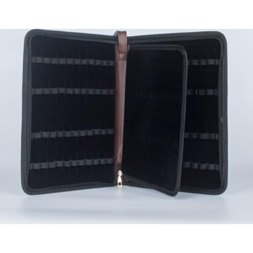 PU Leather Storage Case Large Capacity Fountain Pencil Case 48 Slots Pens Bag Writing Holder Supplies C26