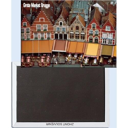 Grote Market, Brugge, Belgium, Magnetic refrigerator stickers, tourist souvenirs, small gifts 24778